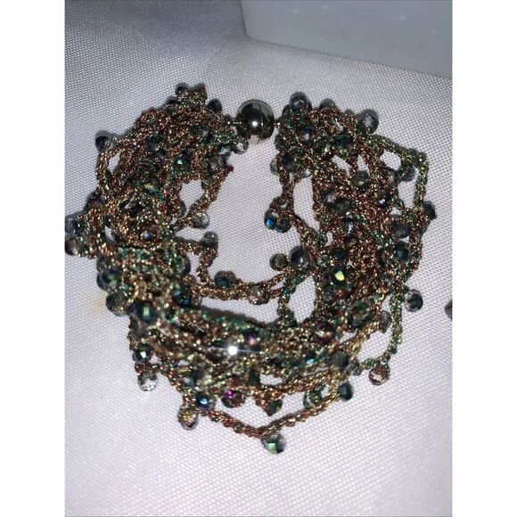 O&N Italy Chunky Beaded bracelet Magnetic Ball Clasp Multicolor,mothers day gift - Picture 3 of 12